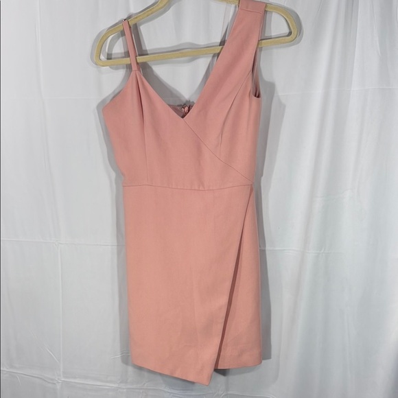 NBD Pink Asymmetrical Wrap Mini Dress Size XS - Picture 1 of 7